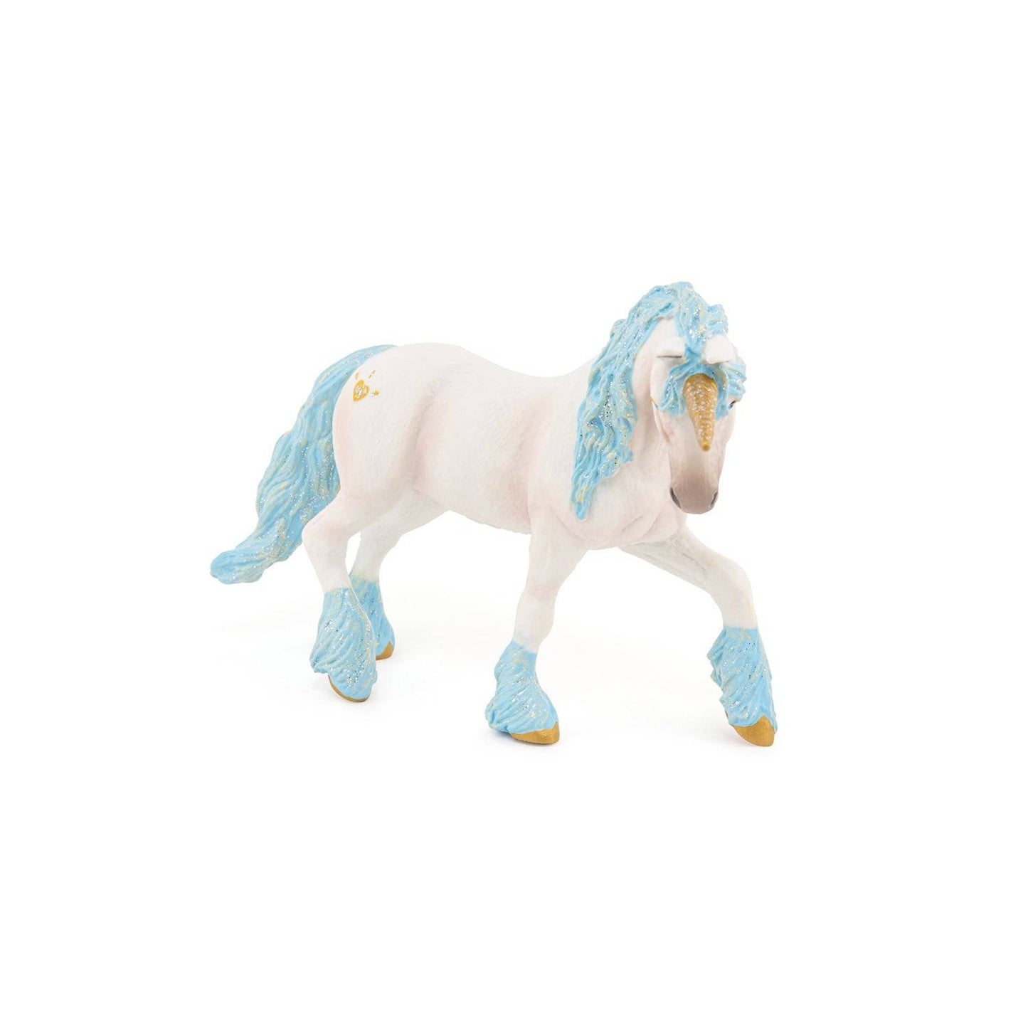Figurine licorne blanche et bleue Papo France - Maison Continuum