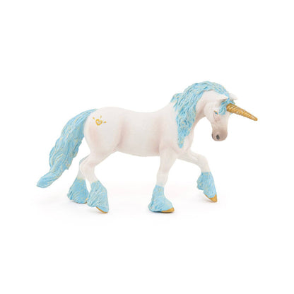 Figurine licorne blanche et bleue Papo France - Maison Continuum