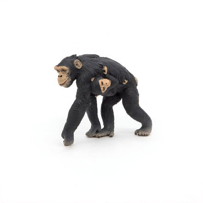 Figurine maman chimpanzé avec son bébé - Maison Continuum