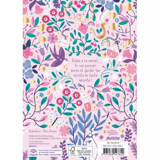 Mon carnet secret "bijou porte-bonheur" Auzou - Maison Continuum