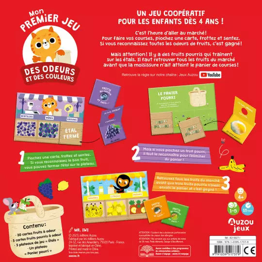Mon premier jeu des odeurs et des couleurs Auzou - Maison Continuum