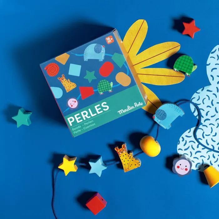 Jeu de perles en bois "les Toupitis" Moulin Roty - Maison Continuum
