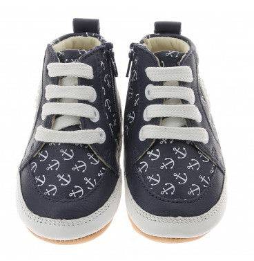 Sneakers Robeez marine motif ancre - Maison Continuum