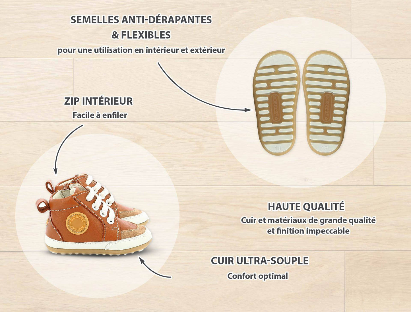 Sneakers Robeez marine motif ancre - Maison Continuum